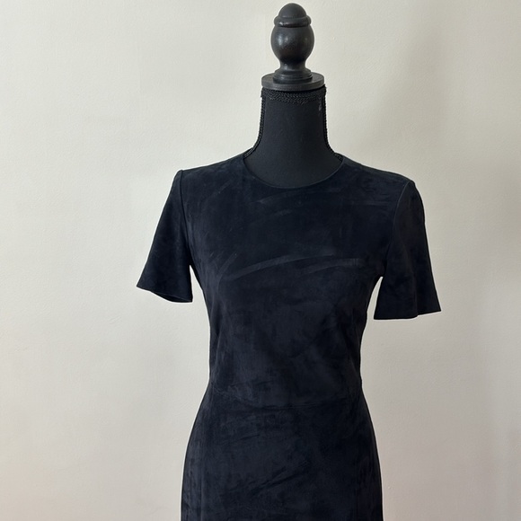 Prada Navy Suede A-Line Short Sleeve Dress Women’s size 40 or US 4 - Picture 2 of 15